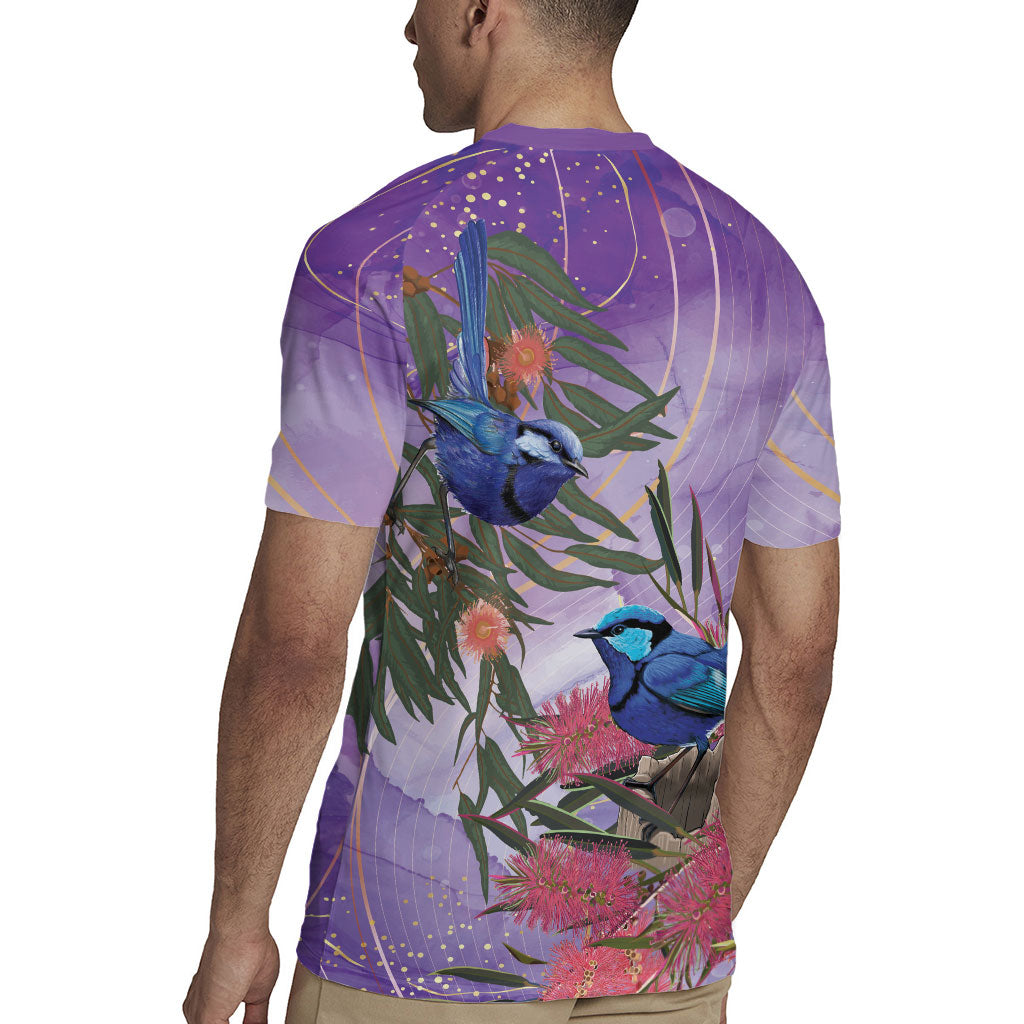 Australia Splendid Fairy Wren on Eucalyptus Rugby Jersey Epilepsy Prevention