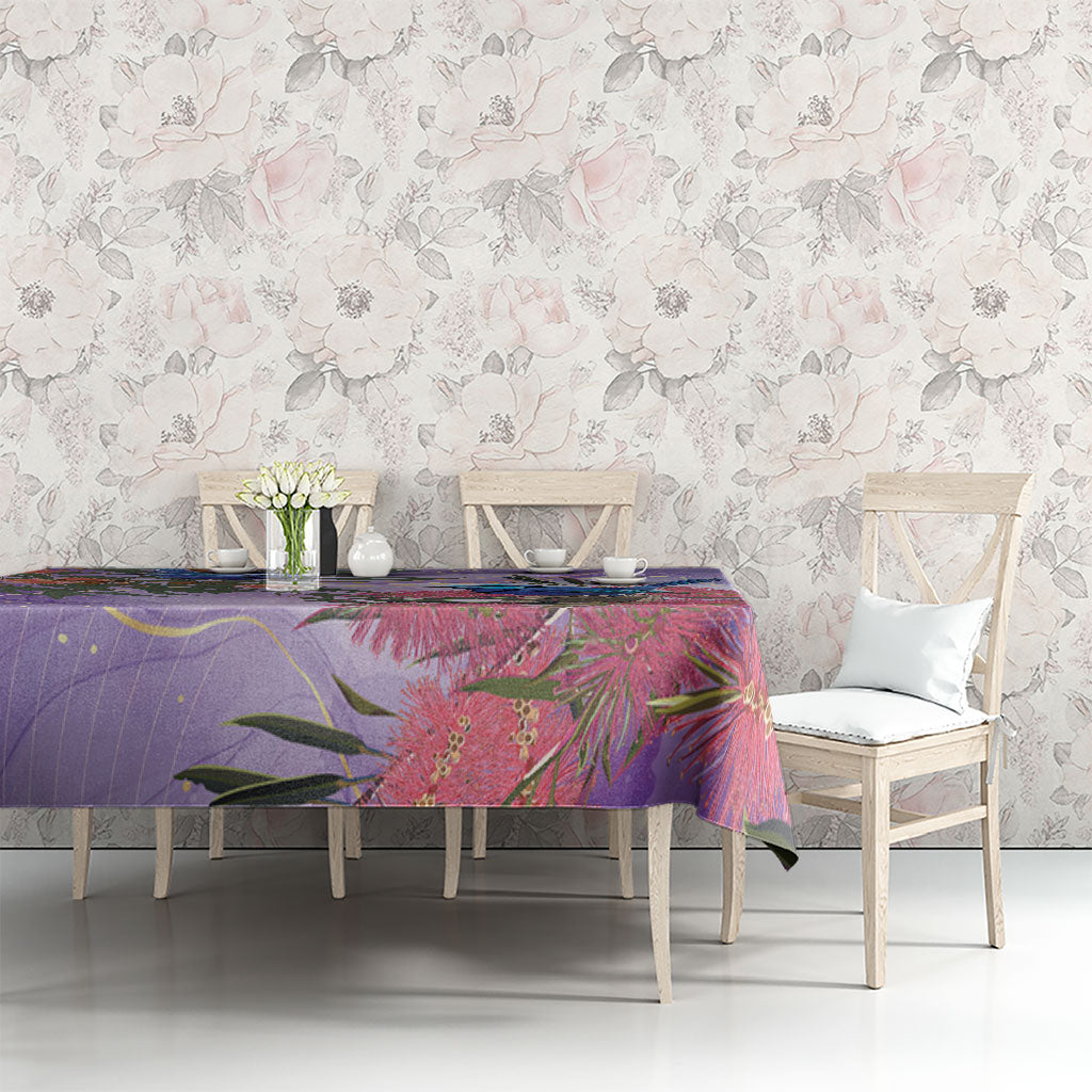 Australia Splendid Fairy Wren on Eucalyptus Tablecloth Epilepsy Prevention