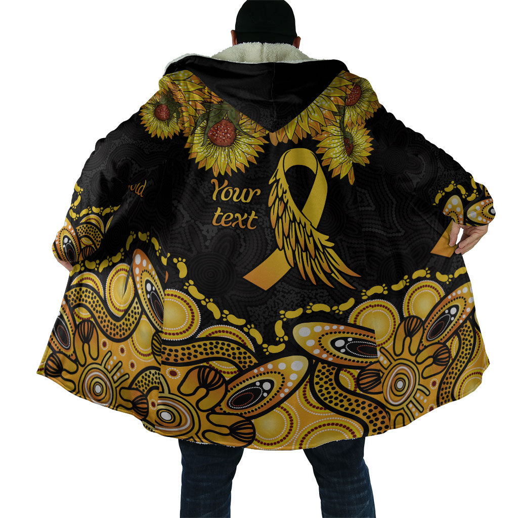 Be Bold Go Gold Aboriginal Ribbon Childhood Personalised Cloak