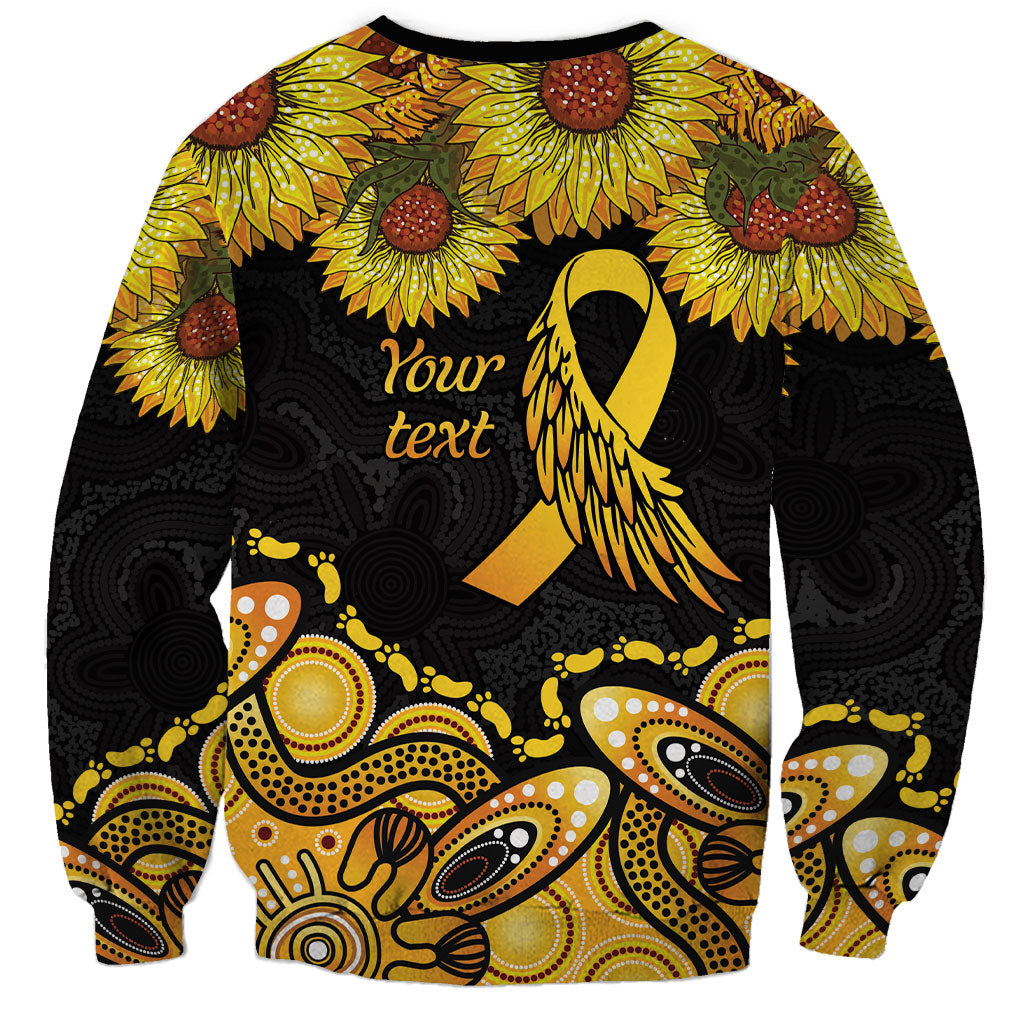 Be Bold Go Gold Aboriginal Ribbon Childhood Personalised Sweatshirt