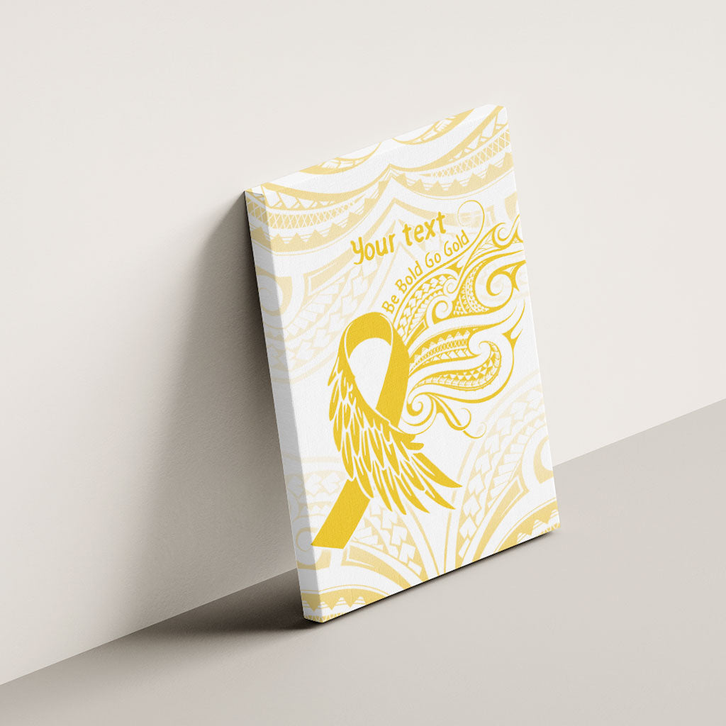 Be Bold Go Gold Polynesian Ribbon Childhood Personalised Canvas Wall Art