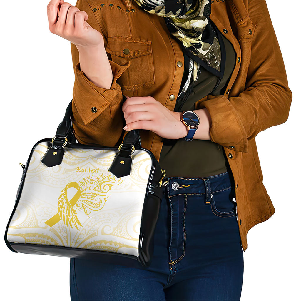 Be Bold Go Gold Polynesian Ribbon Childhood Personalised Shoulder Handbag
