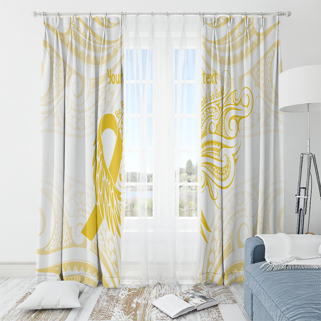 Be Bold Go Gold Polynesian Ribbon Childhood Personalised Window Curtain