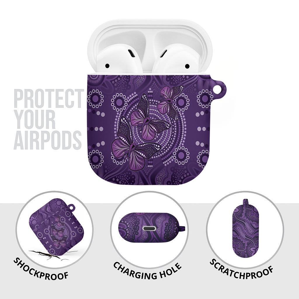 Australia Epilepsy Support Purple Butterfly Strength AirPods Case