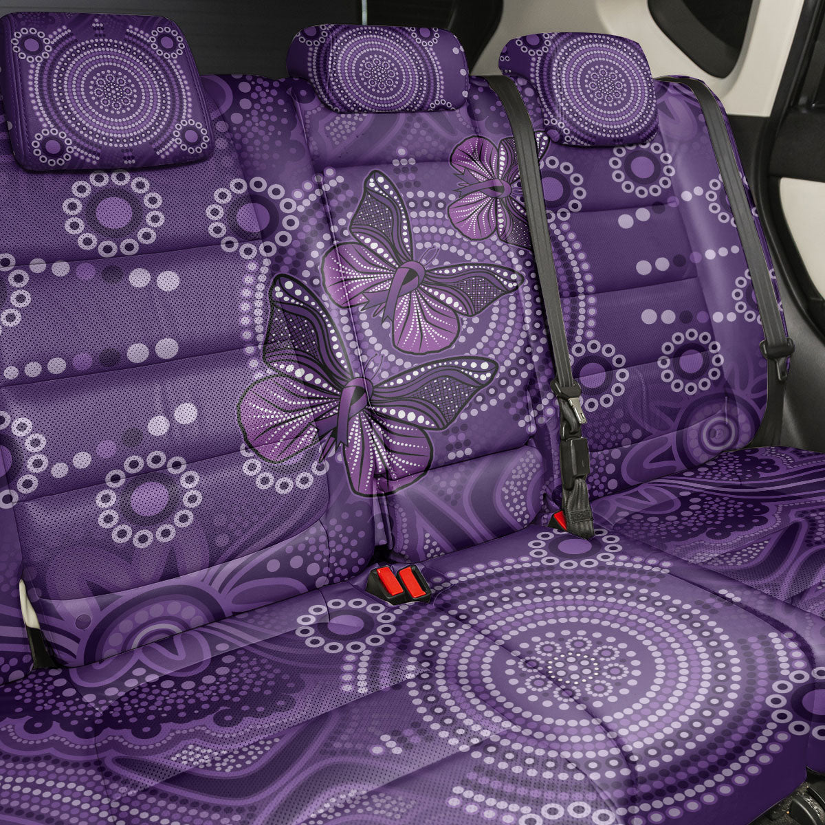 Australia Epilepsy Support Purple Butterfly Strength Back Car Seat Cover