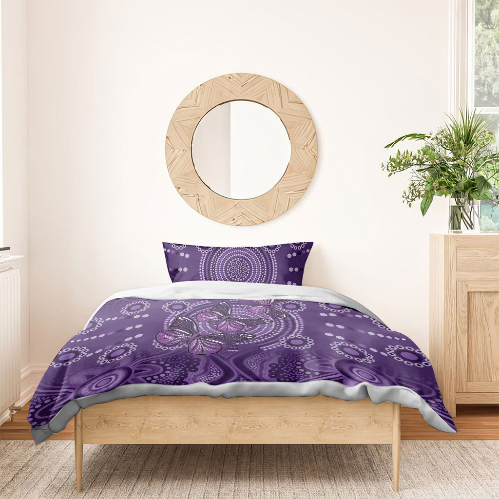 Australia Epilepsy Support Purple Butterfly Strength Bedding Set