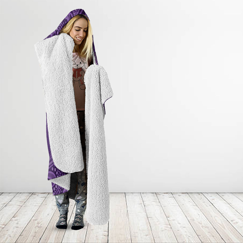 Australia Epilepsy Support Purple Butterfly Strength Hooded Blanket