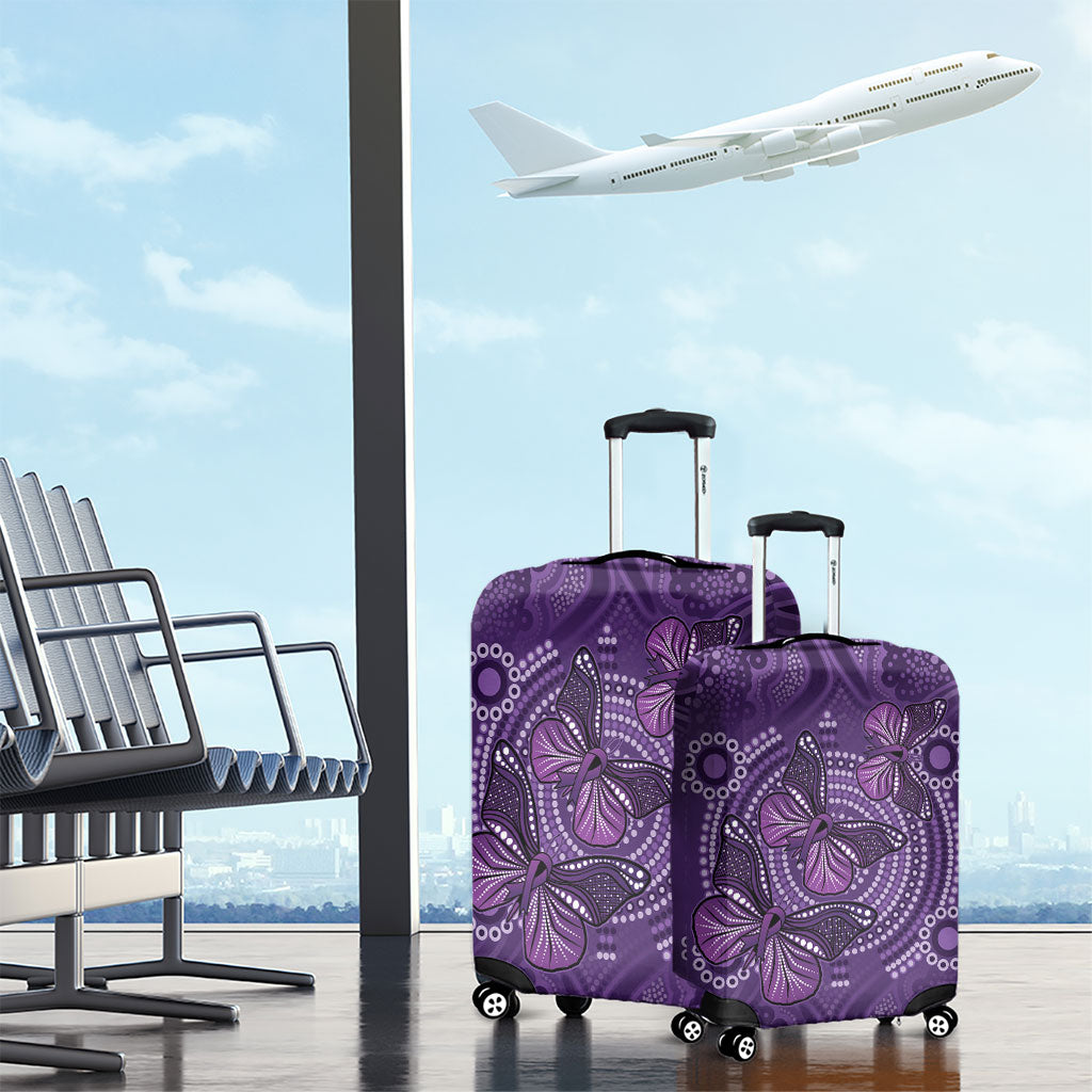Australia Epilepsy Support Purple Butterfly Strength Luggage Cover