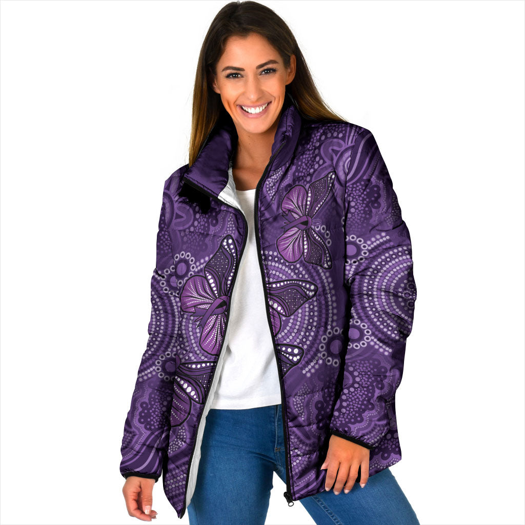 Australia Epilepsy Support Purple Butterfly Strength Padded Jacket