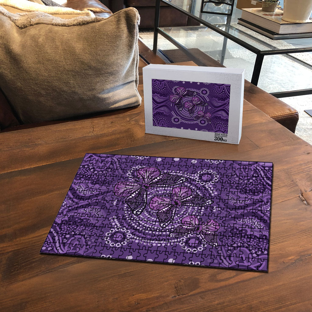 Australia Epilepsy Support Purple Butterfly Strength Puzzle