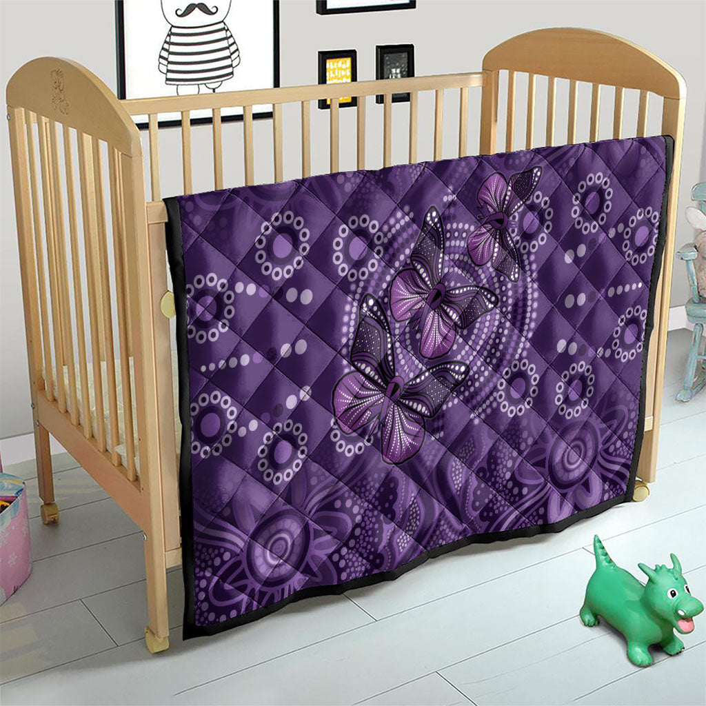 Australia Epilepsy Support Purple Butterfly Strength Quilt