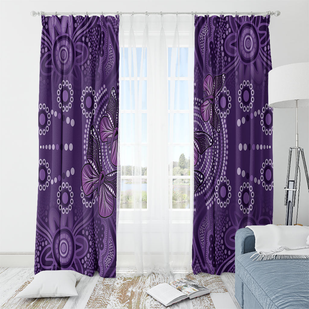 Australia Epilepsy Support Purple Butterfly Strength Window Curtain