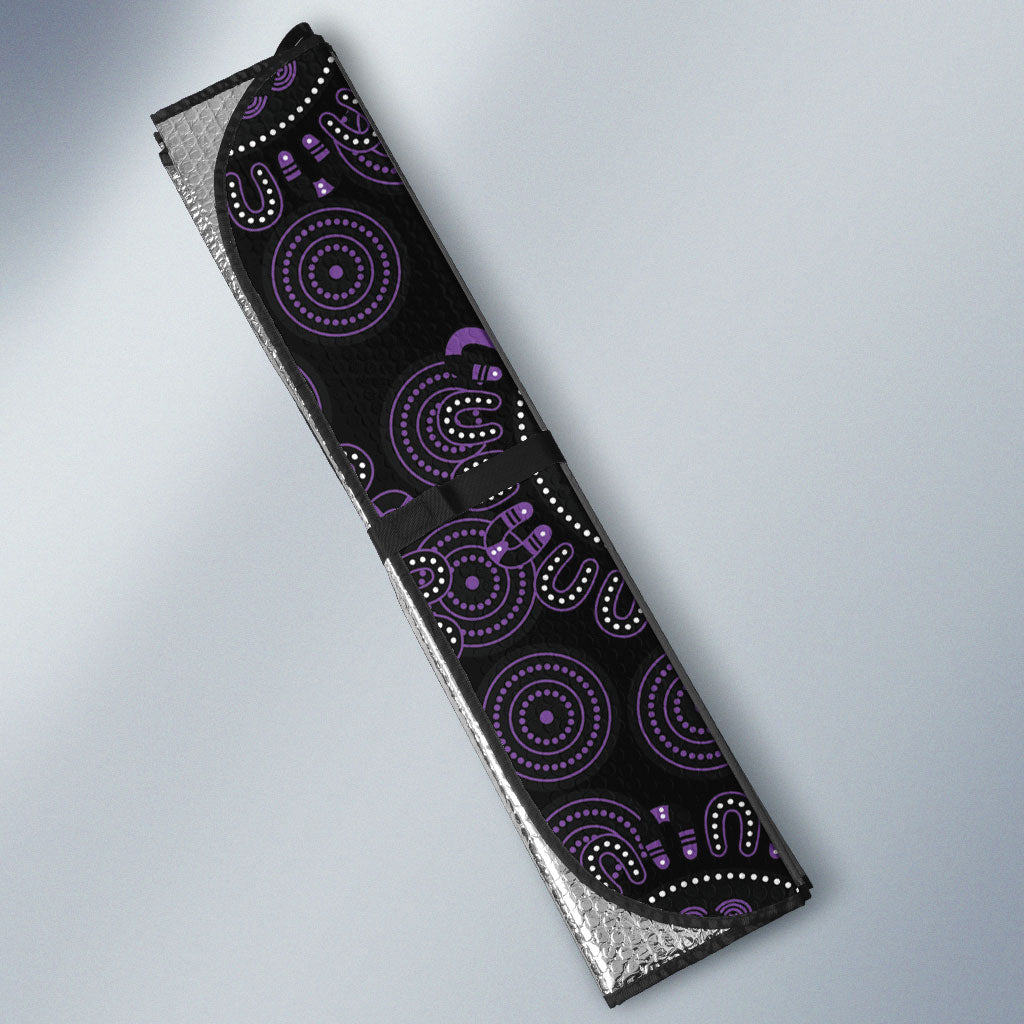 Australia Epilepsy Support Purple Dragonfly Auto Sun Shade Aboriginal of Hope