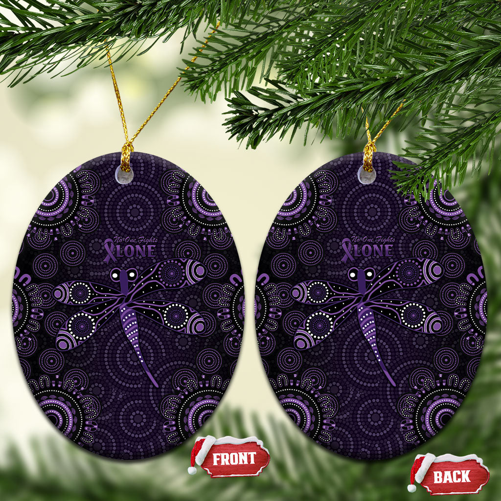 Australia Epilepsy Support Purple Purple Dragonfly Ceramic Ornament Aboriginal of Hope