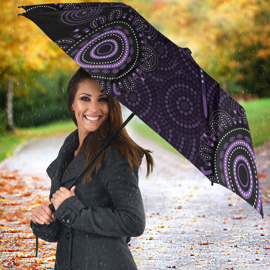 Australia Epilepsy Support Purple Dragonfly Umbrella Aboriginal of Hope