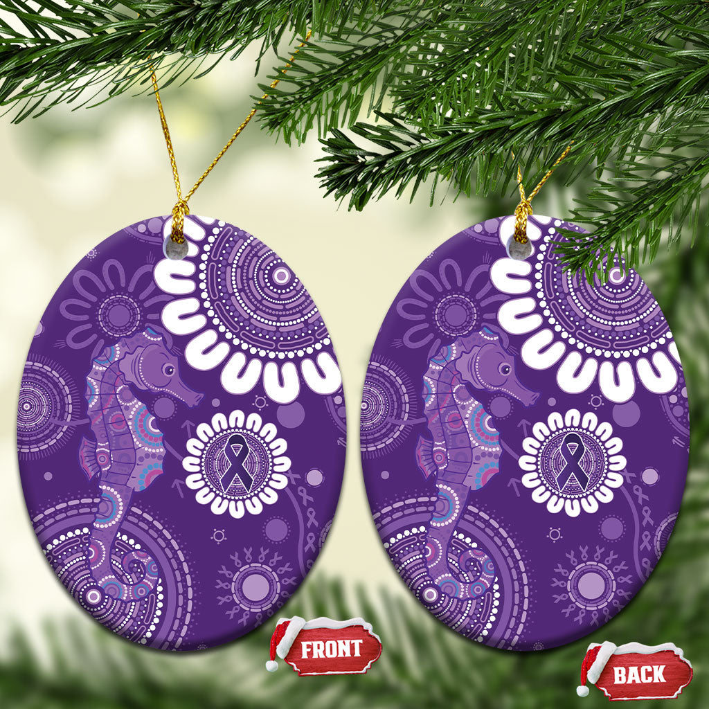 Sea Horse Australia Epilepsy Support Ceramic Ornament