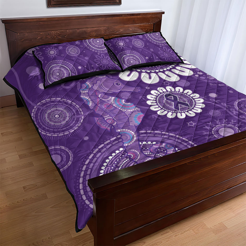 Sea Horse Australia Epilepsy Support Quilt Bed Set