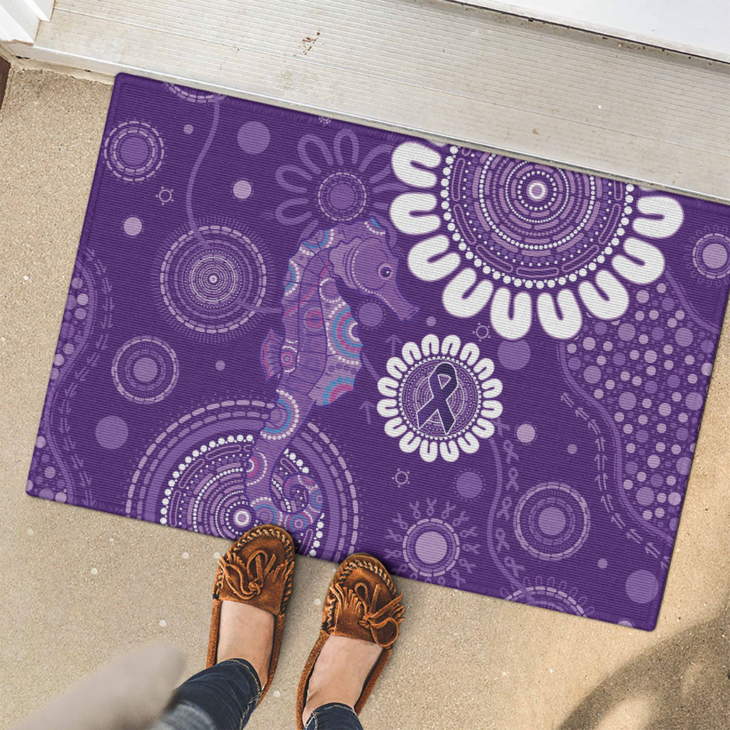 Sea Horse Australia Epilepsy Support Rubber Doormat