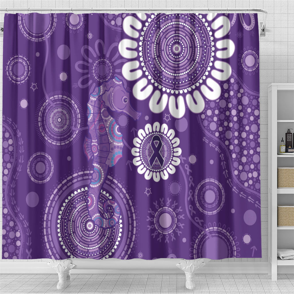 Sea Horse Australia Epilepsy Support Shower Curtain