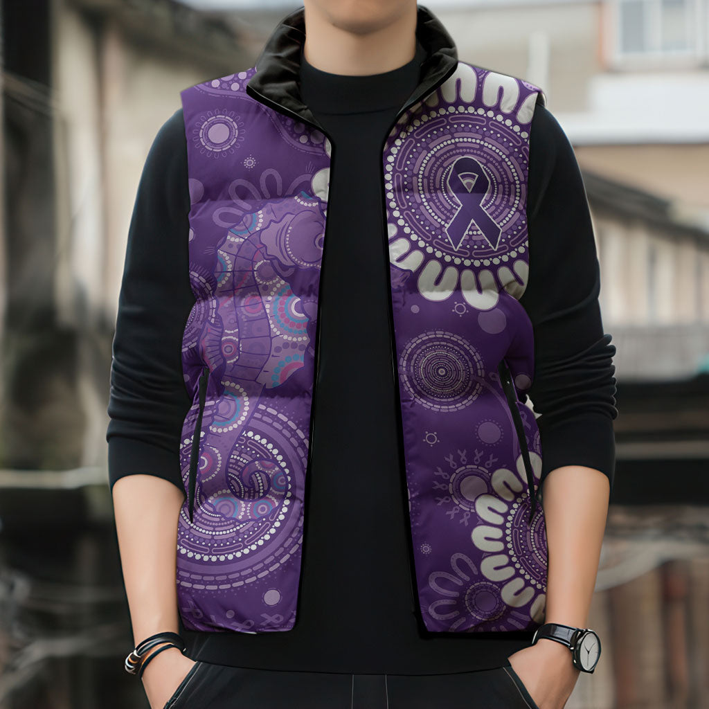 Sea Horse Australia Epilepsy Support Sleeveless Puffer Jacket