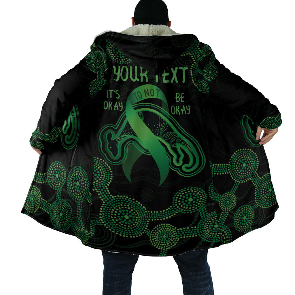 Green Kangaroo Ribbon Aboriginal Personalised Cloak Depression Support Hope And Healing