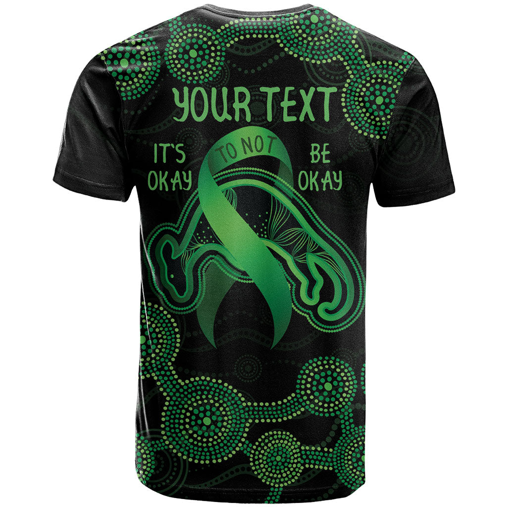 Green Kangaroo Ribbon Aboriginal Personalised T Shirt Depression Support Hope And Healing