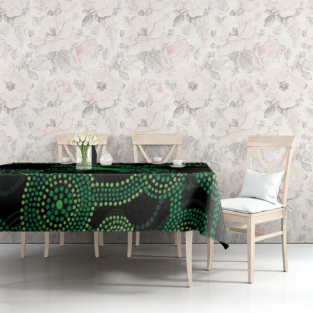 Green Kangaroo Ribbon Aboriginal Personalised Tablecloth Depression Support Hope And Healing
