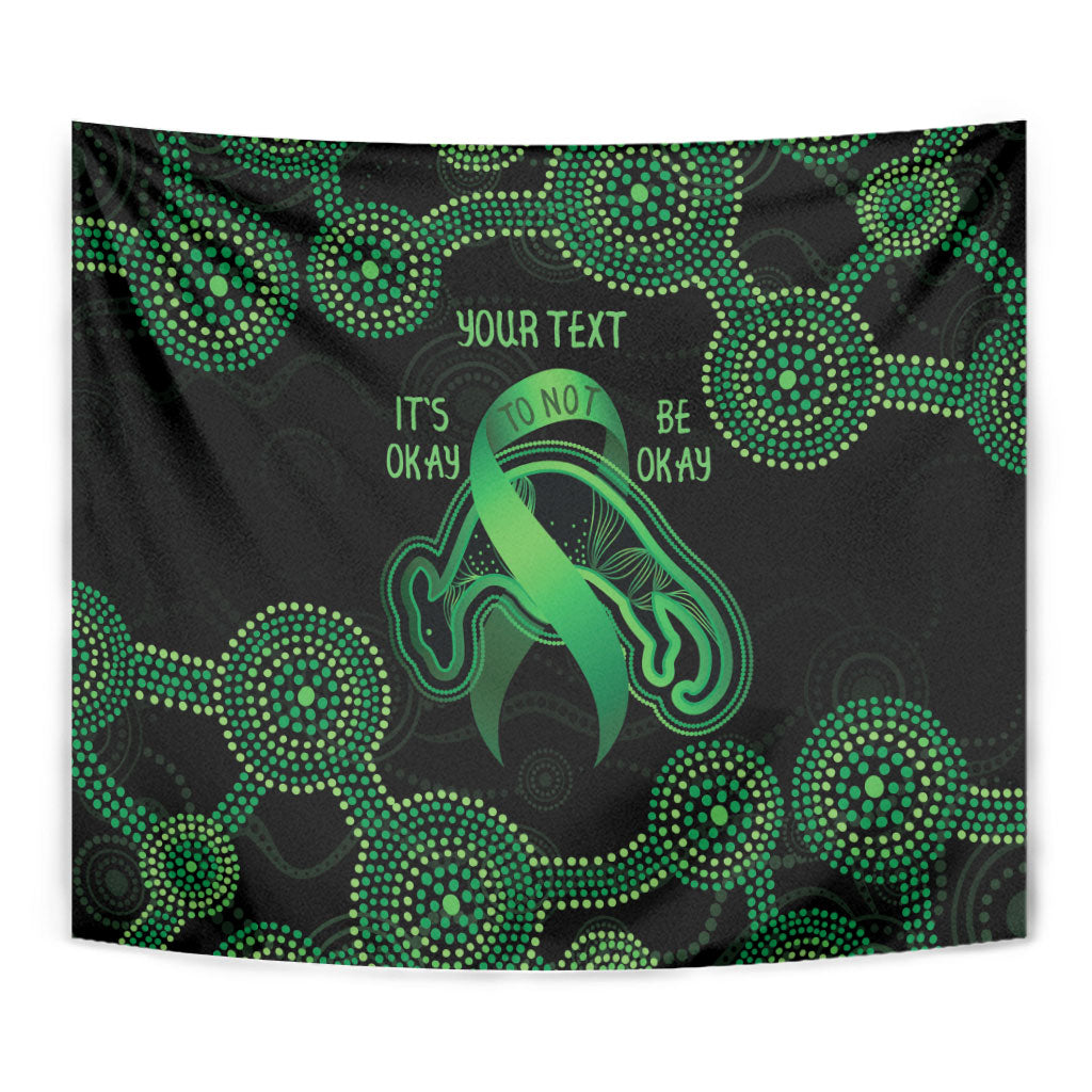 Green Kangaroo Ribbon Aboriginal Personalised Tapestry Depression Support Hope And Healing