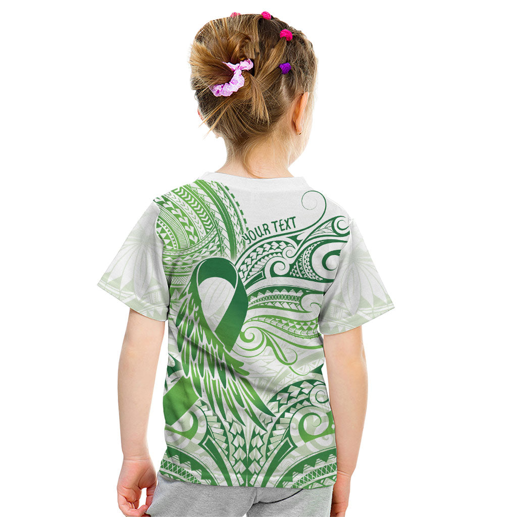 Its Okay Green Ribbon Personalised Kid T Shirt Polynesian Depression Support Hope And Healing