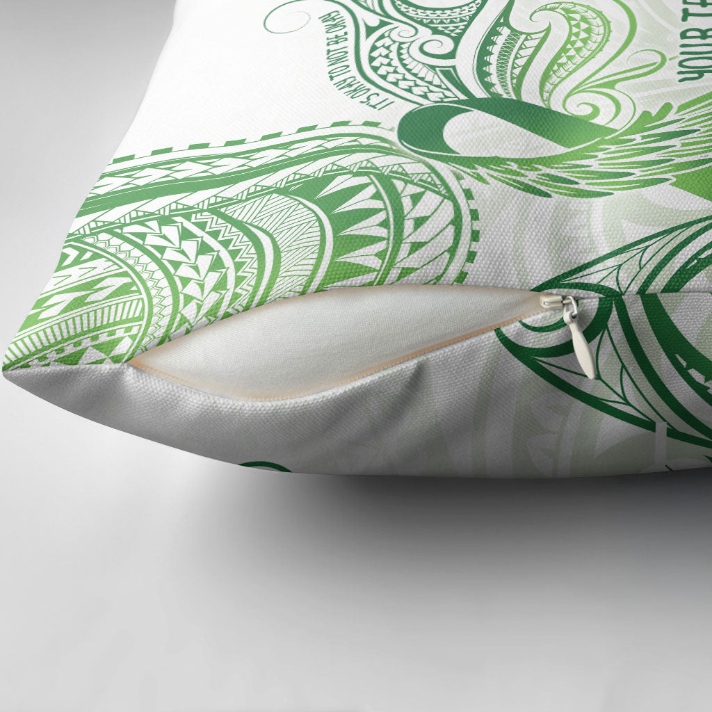 Its Okay Green Ribbon Personalised Pillow Cover Polynesian Depression Support Hope And Healing