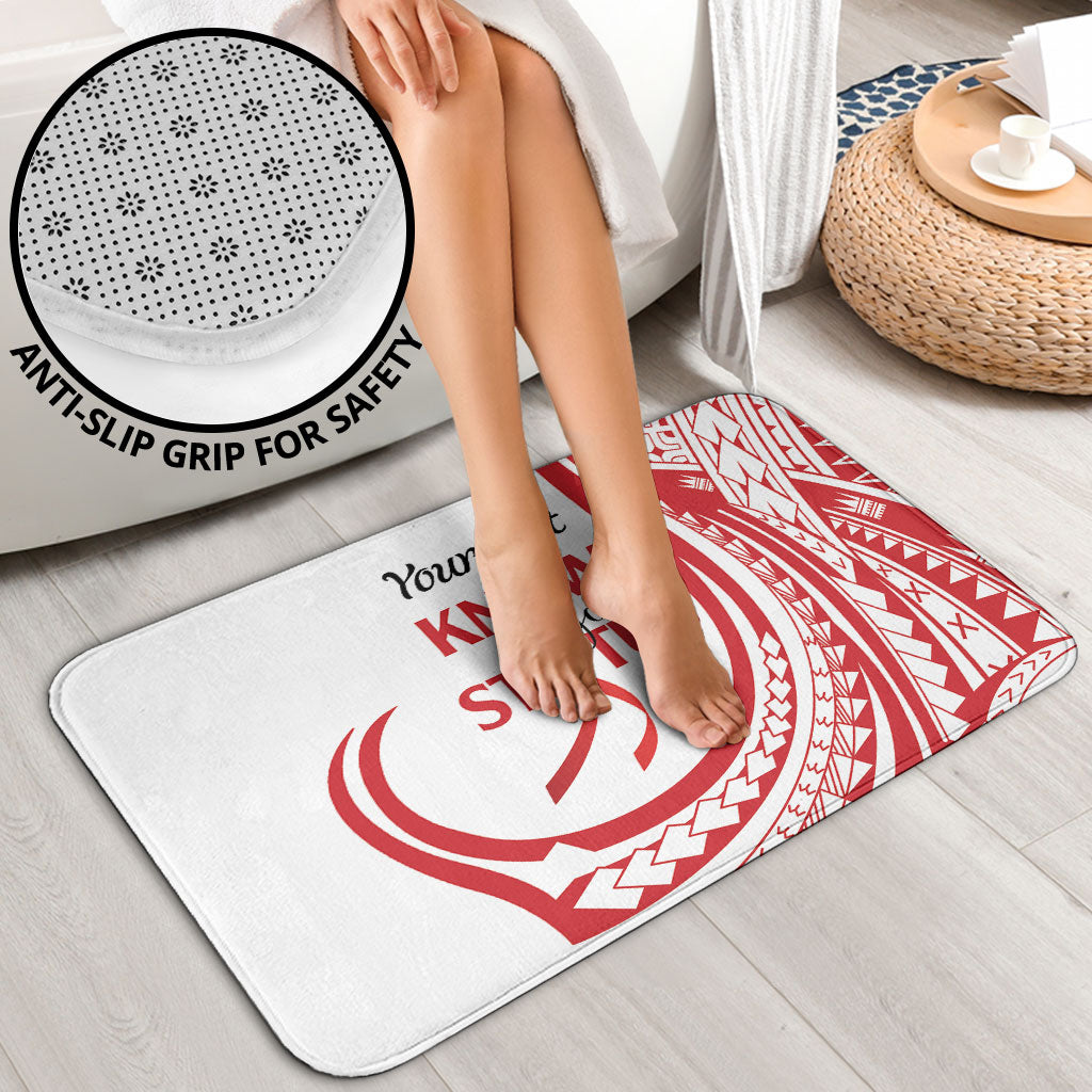 Know Your Status Red Ribbon Personalised Bathroom Set Polynesian AIDS Support Red Ribbon Hope