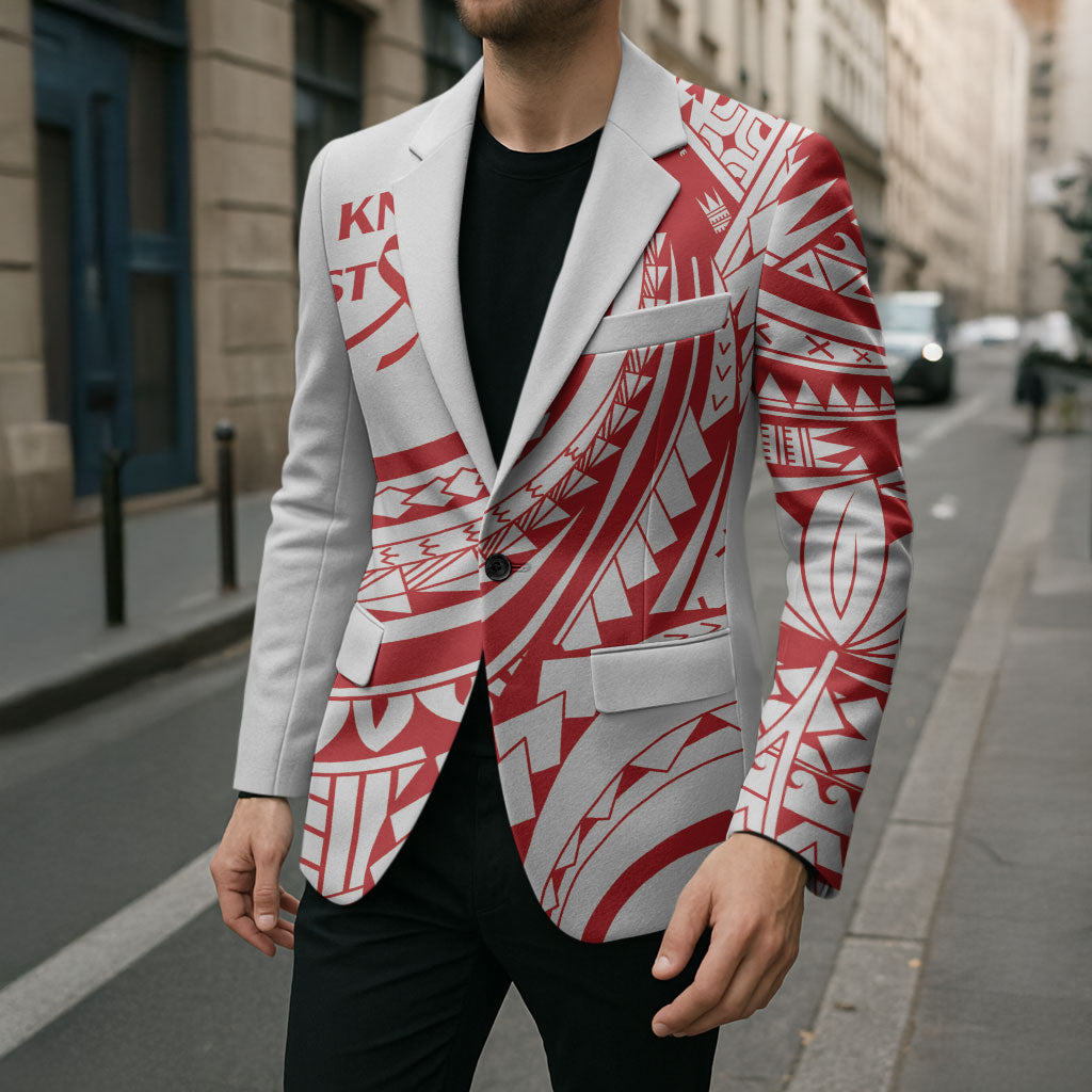 Know Your Status Red Ribbon Personalised Blazer Polynesian AIDS Support Red Ribbon Hope