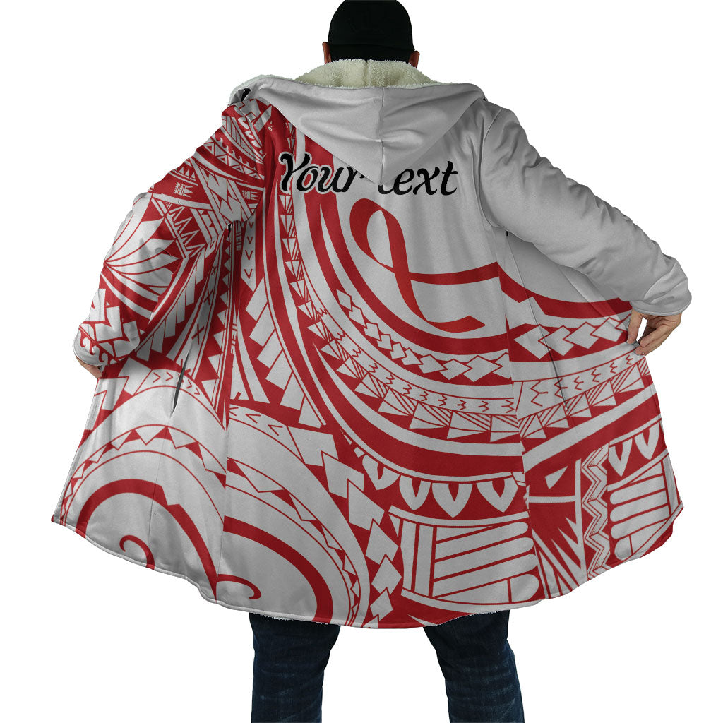 Know Your Status Red Ribbon Personalised Cloak Polynesian AIDS Support Red Ribbon Hope