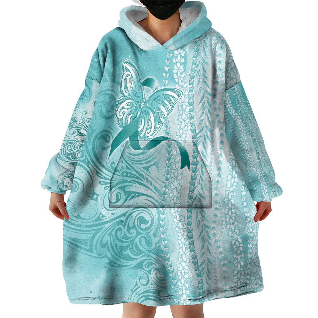 Hawaii PTSD Support Healing From Trauma Wearable Blanket Hoodie Maile Pikake Lokelani Crown Flower Lei Inspired