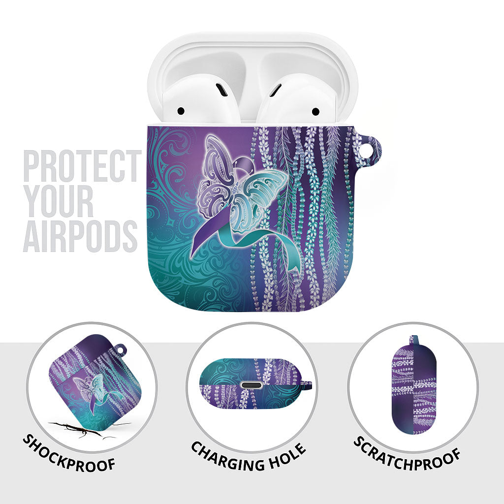 You Matter Suicide Prevention Support AirPods Case Maile Pikake Lokelani Crown Flower Lei Inspired