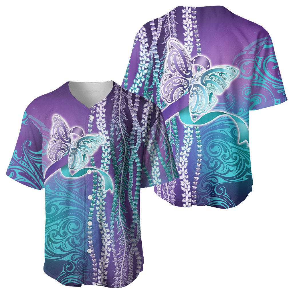 You Matter Suicide Prevention Support Baseball Jersey Maile Pikake Lokelani Crown Flower Lei Inspired
