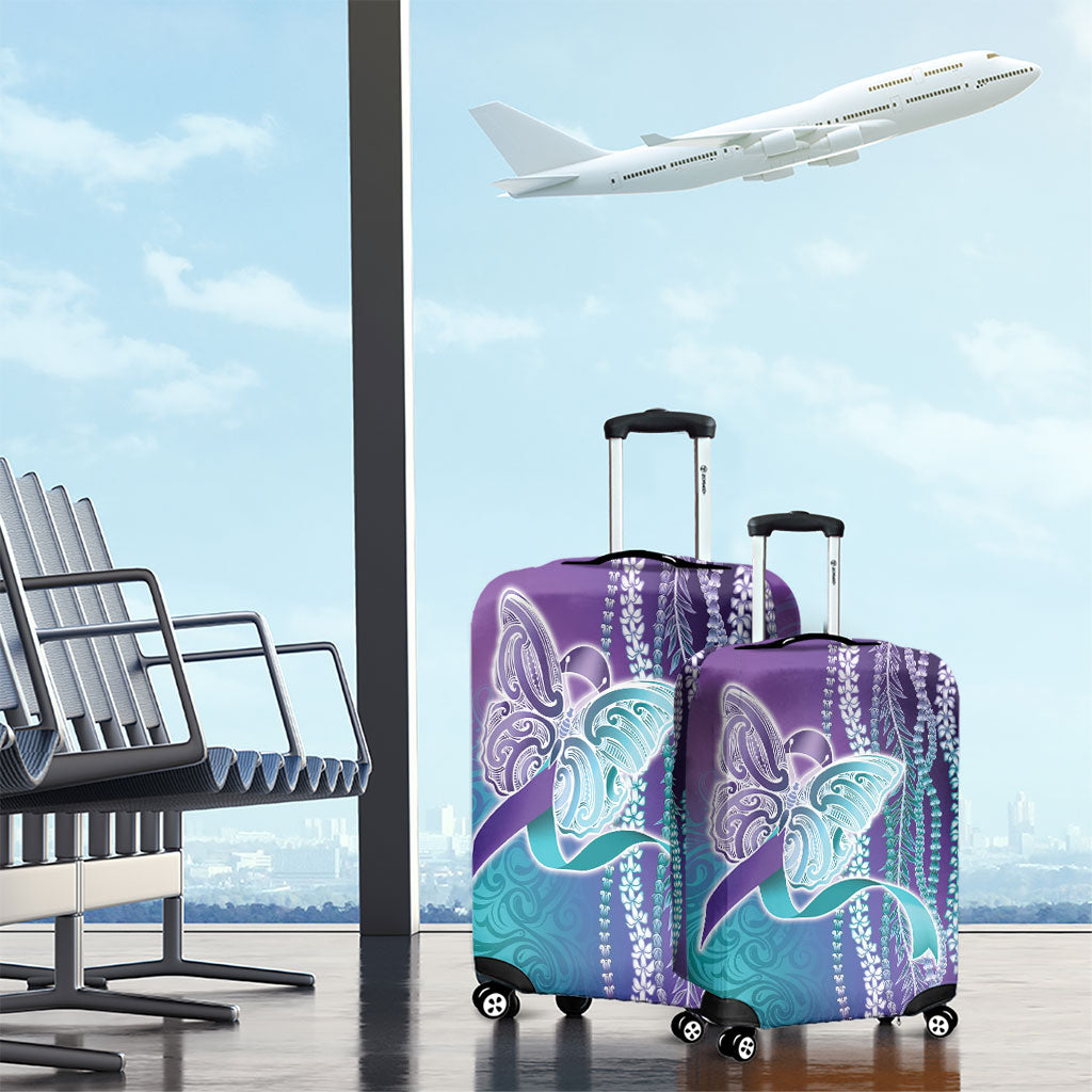 You Matter Suicide Prevention Support Luggage Cover Maile Pikake Lokelani Crown Flower Lei Inspired