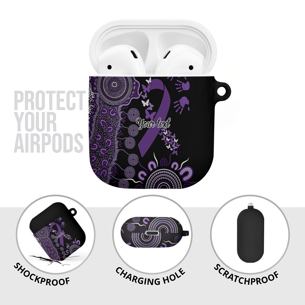 Memories Matter Alzheimers Support Personalised AirPods Case Aboriginal Ribbon Dot Painting