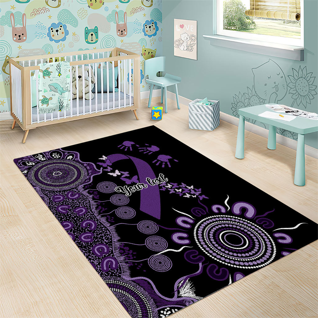 Memories Matter Alzheimers Support Personalised Area Rug Aboriginal Ribbon Dot Painting