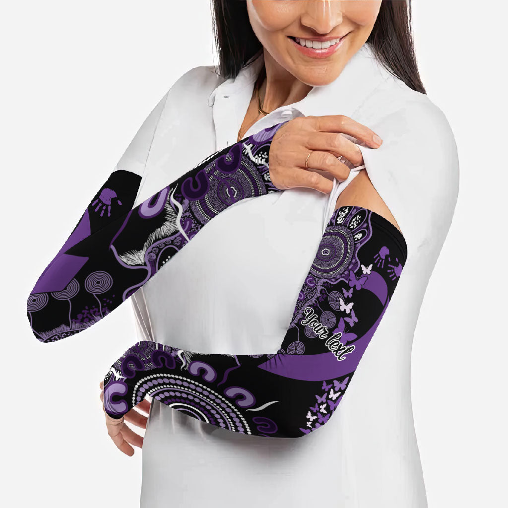 Memories Matter Alzheimers Support Personalised Arm Sleeves Aboriginal Ribbon Dot Painting