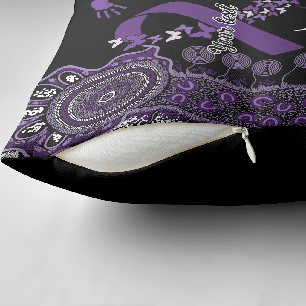 Memories Matter Alzheimers Support Personalised Pillow Cover Aboriginal Ribbon Dot Painting