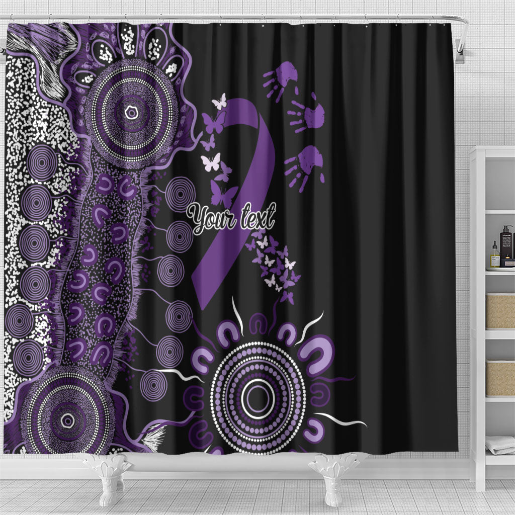 Memories Matter Alzheimers Support Personalised Shower Curtain Aboriginal Ribbon Dot Painting