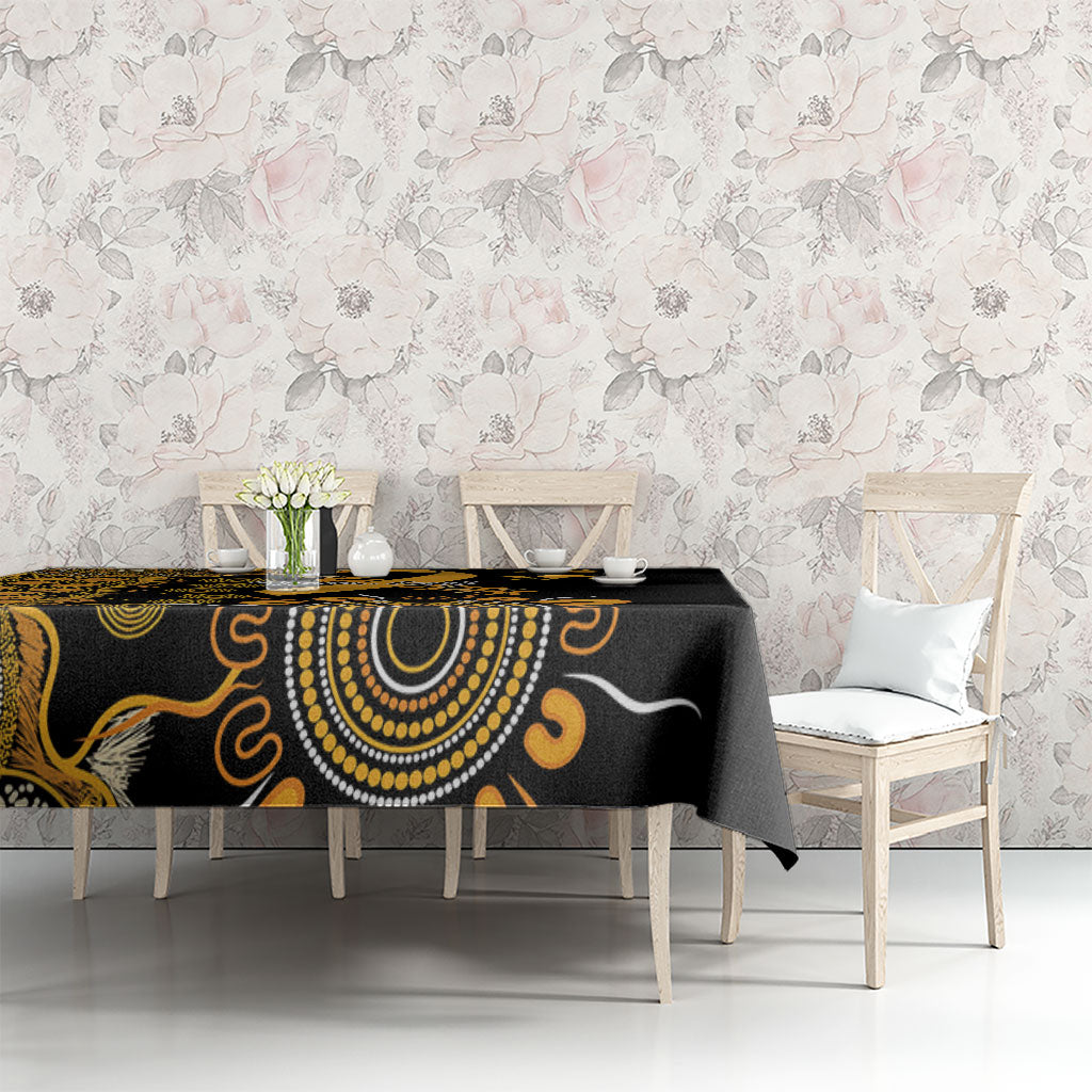 Hope For Childhood Cancer Support Personalised Tablecloth Aboriginal Gold Ribbon Dot Painting
