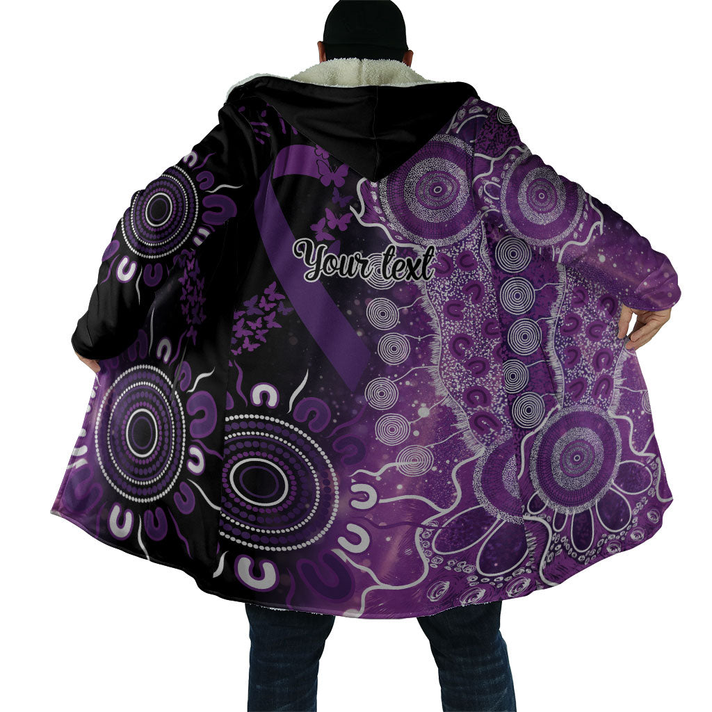 Australia Domestic Violence Support Personalised Cloak Aboriginal Ribbon Dot Painting