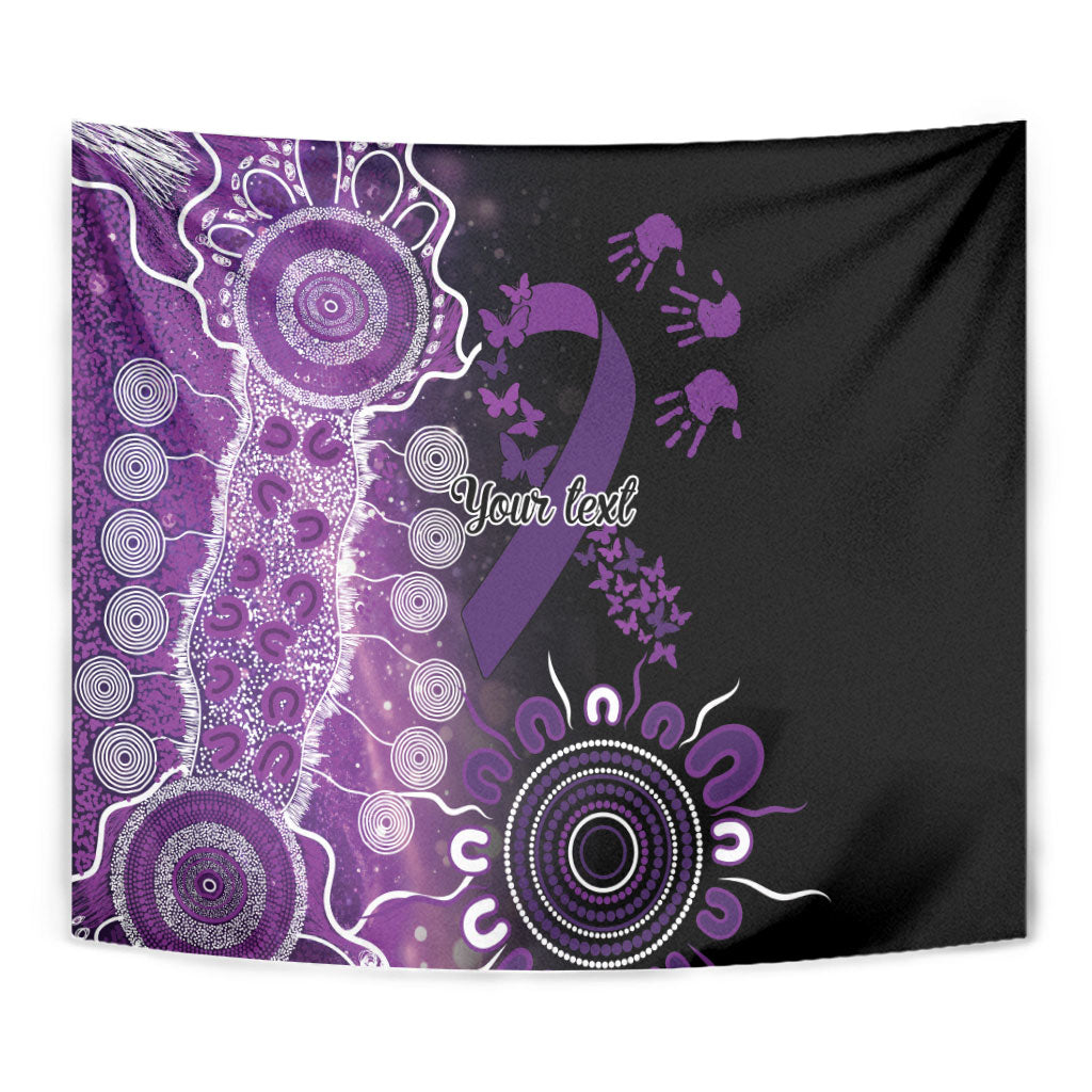 Australia Domestic Violence Support Personalised Tapestry Aboriginal Ribbon Dot Painting