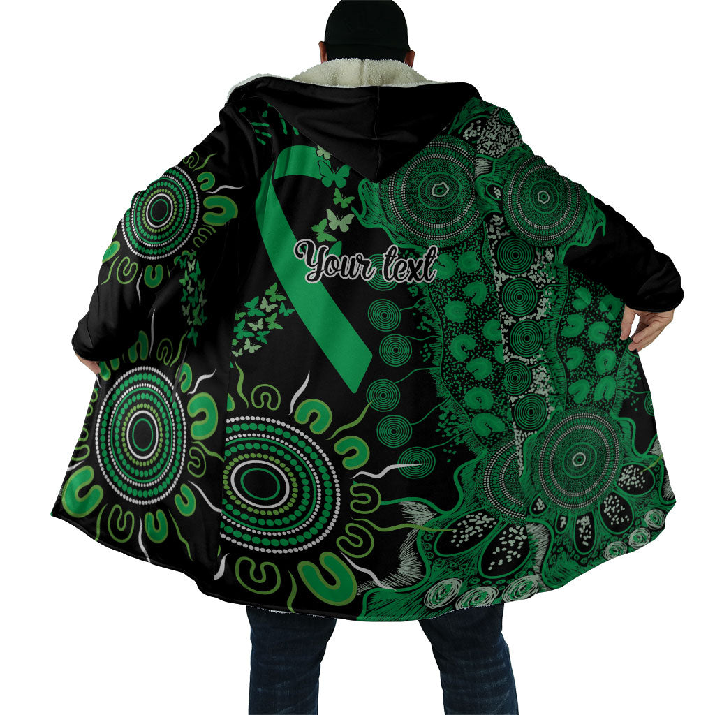 Australia Minority Mental Health Support Personalised Cloak Aboriginal Ribbon Dot Painting