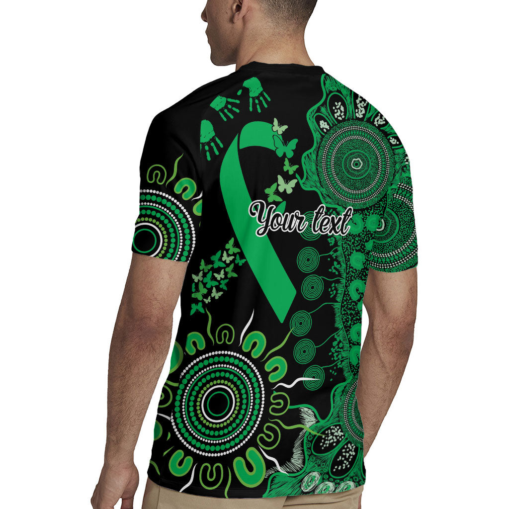 Australia Minority Mental Health Support Personalised Rugby Jersey Aboriginal Ribbon Dot Painting