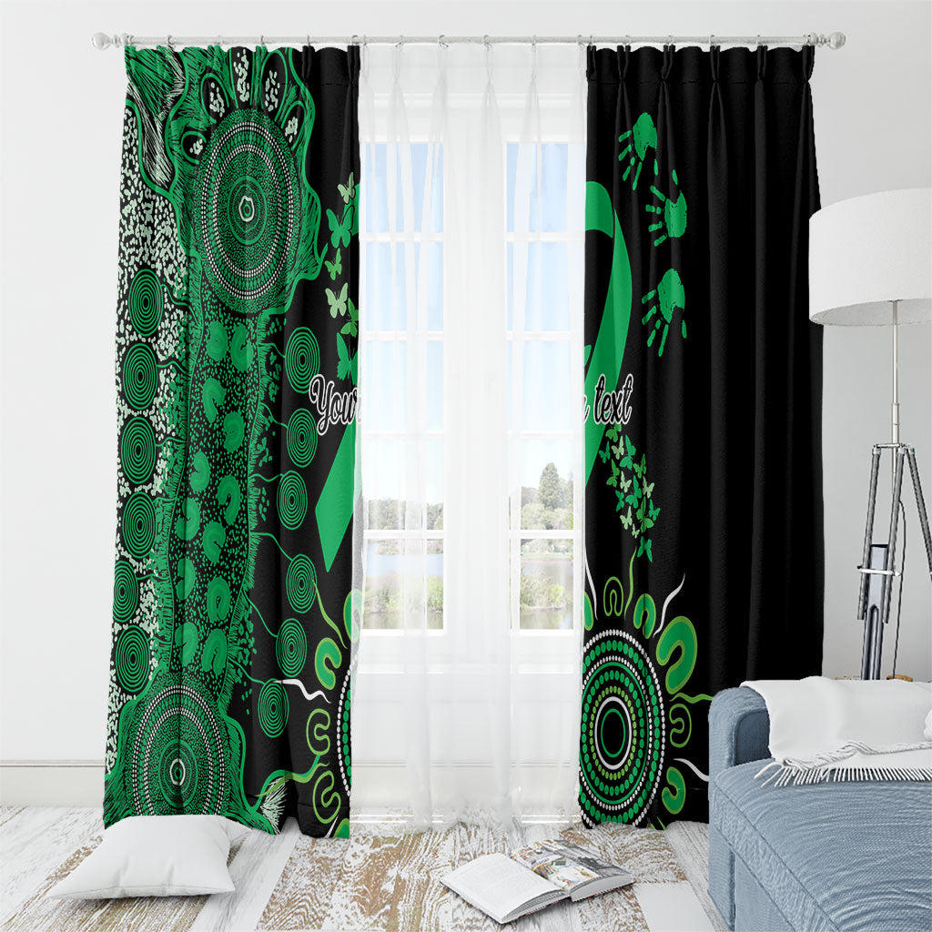 Australia Minority Mental Health Support Personalised Window Curtain Aboriginal Ribbon Dot Painting
