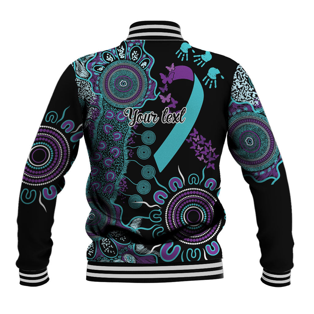 Australia You Matter Suicide Prevention Support Personalised Baseball Jacket Aboriginal Ribbon Dot Painting