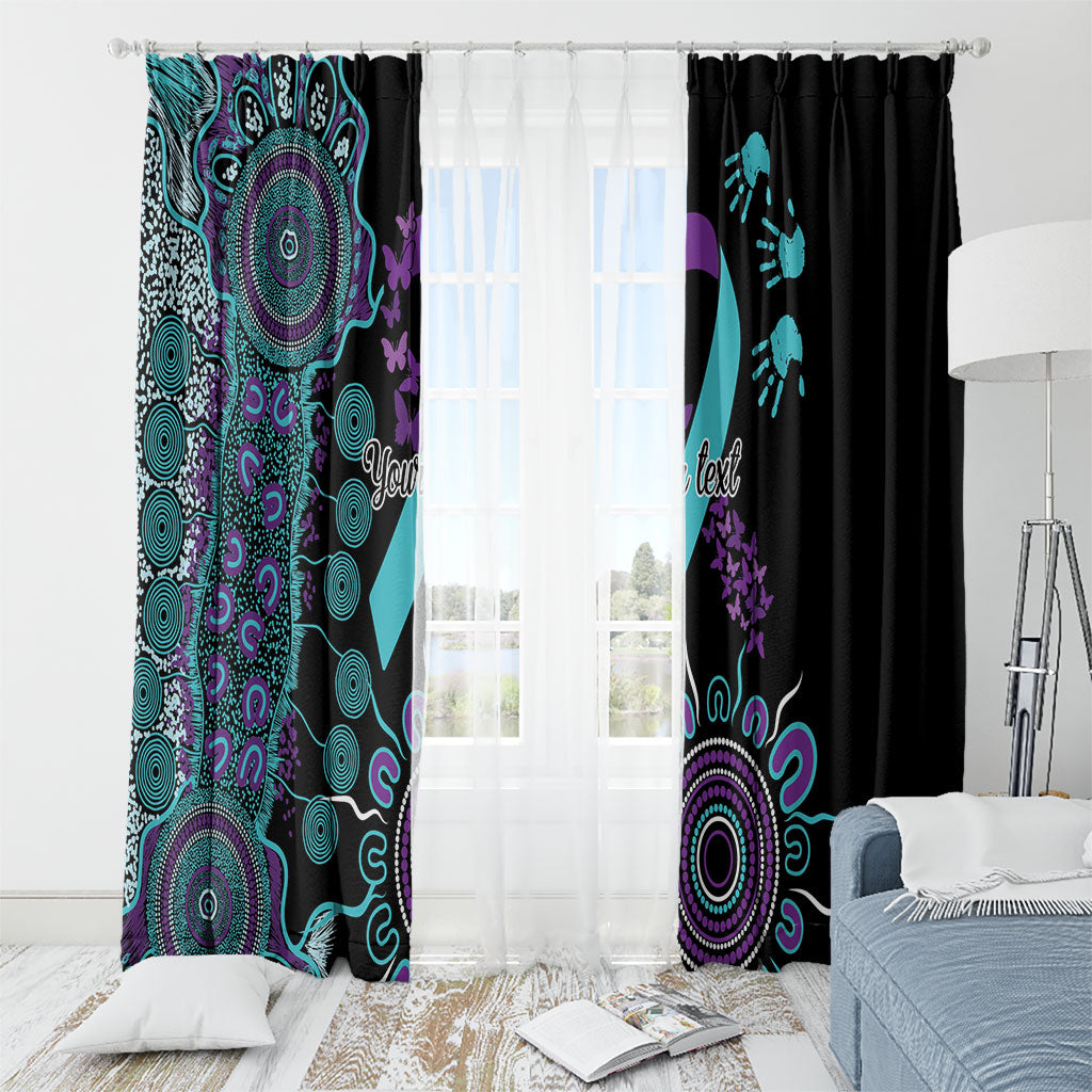 Australia You Matter Suicide Prevention Support Personalised Window Curtain Aboriginal Ribbon Dot Painting